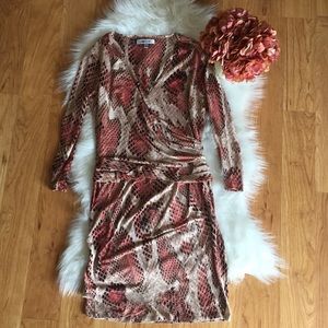 JLo snake skin pattern dress
